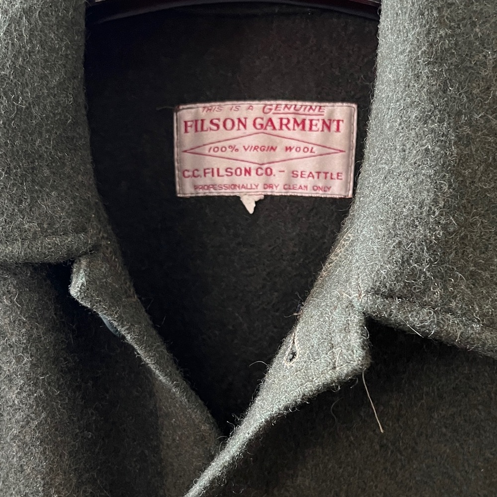 Filson Olive Green Wool Jacket - Picture 4 of 14